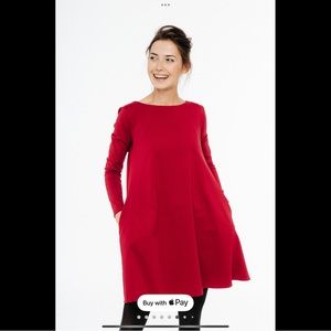 LeMuse Red Jersey A-line Dress from Etsy S NWOT